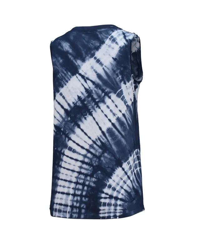 Women's Touch Royal Chicago Cubs Money Ball Tie-Dye Tank Top