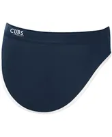 Women's G-iii 4Her by Carl Banks Navy Chicago Cubs Southpaw Bikini Bottom