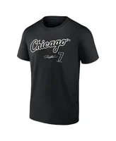 Men's Fanatics Tim Anderson Black Chicago White Sox Player Name and Number T-shirt