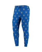 Men's The Wild Collective Royal Golden State Warriors Allover Logo Jogger Pants