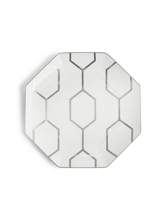 Wedgwood Gio Platinum Accent Plate Octagonal, 9.1"