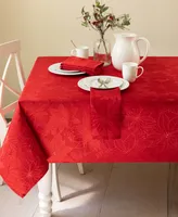 Benson Mills Poinsettia Palace Raised Jacquard Tablecloth, 70"