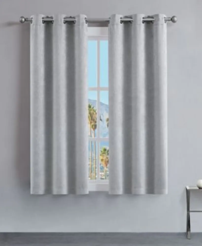 Juicy Couture Faux Suede Solid Thermal Woven Room Darkening Grommet Window Curtain Panel Pair Collection