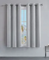 Juicy Couture Faux Suede Solid Thermal Woven Room Darkening Grommet Window Curtain Panel Pair Collection