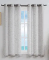 Nautica Julius Light Filtering Textured Grommet Window Curtain Panel Set