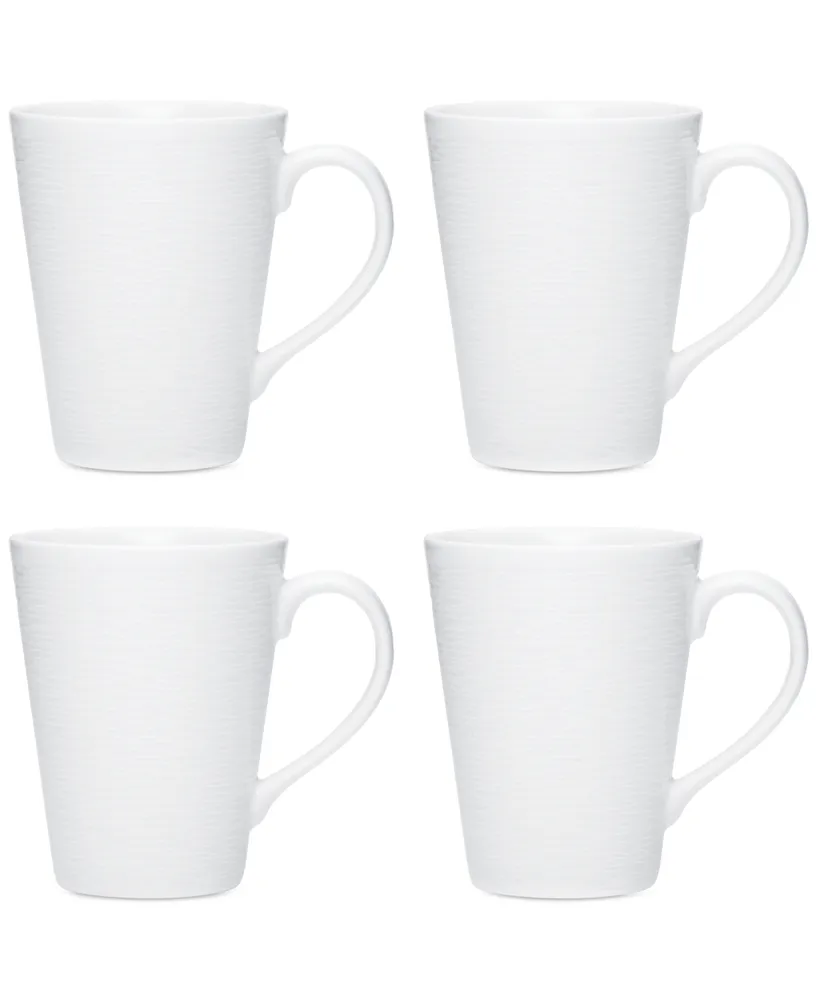 Oneida Ridge Mugs, Set of 4 - White