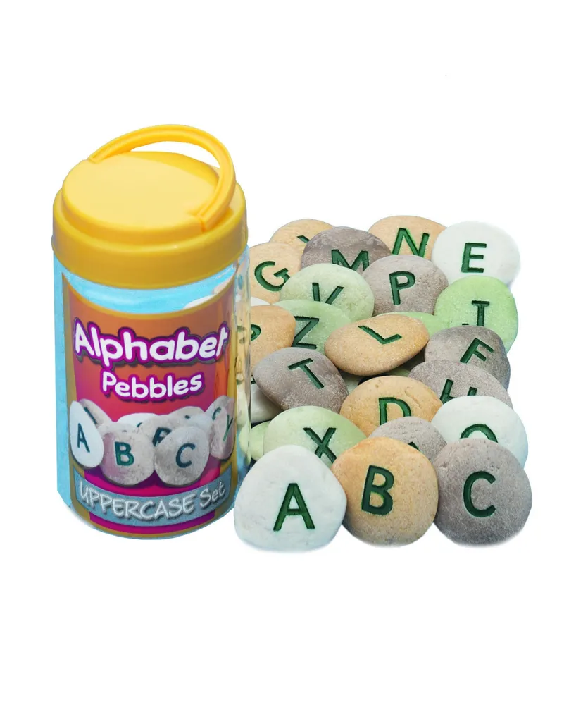 Yellow Door Uppercase Alphabet Pebbles, Set of 26