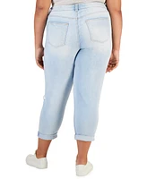 Celebrity Pink Trendy Plus Distressed Girlfriend Jeans