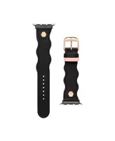 Ted Baker Women's Ted Wavy Design Black Leather Strap