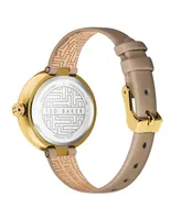 Ted Baker Women's Lenara Acetate Tan Leather Strap Watch 28mm