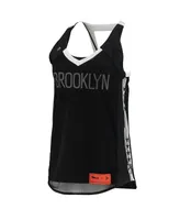 Women's Qore Black Brooklyn Nets Dual Team Tank Top