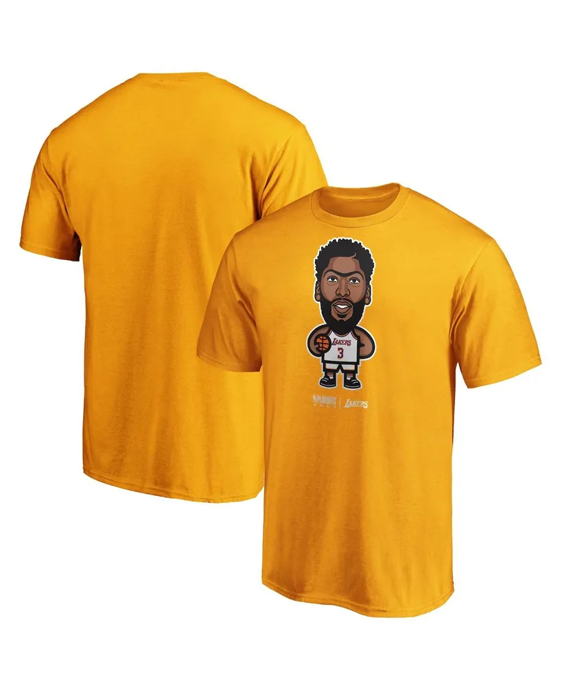 Men's Fanatics Anthony Davis Gold Los Angeles Lakers 2020 Nba Playoffs Star Player T-shirt