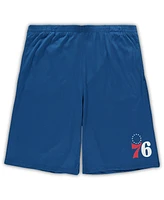 Men's Concepts Sport Red, Royal Philadelphia 76ers Big and Tall T-shirt Shorts Sleep Set