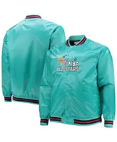 Men's Mitchell & Ness Teal Big and Tall 1996 Nba All-Star Game Hardwood Classics Satin Full-Snap Jacket