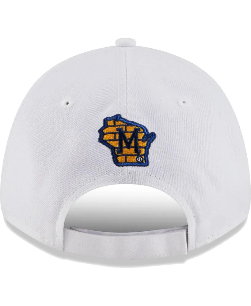 Men's New Era White Milwaukee Brewers League Ii 9FORTY Adjustable Hat