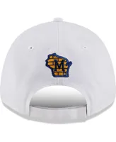 Men's New Era White Milwaukee Brewers League Ii 9FORTY Adjustable Hat