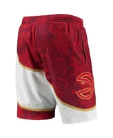 Men's Mitchell & Ness Red Atlanta Hawks Hardwood Classics Lunar New Year Swingman Shorts