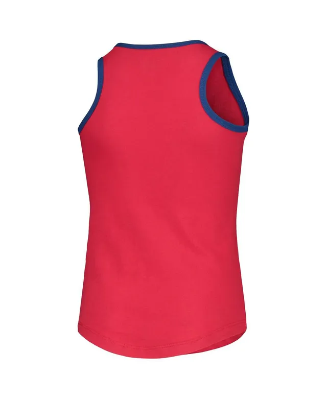 New Era Big Girls Red Texas Rangers Henley Tank Top - Macy's