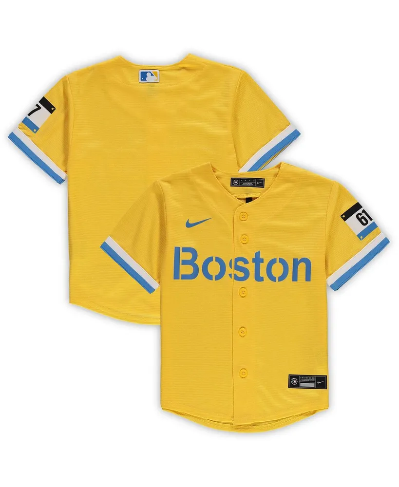 Preschool Unisex Nike Gold Boston Red Sox Mlb City Connect Replica Team Jersey