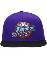 Men's Mitchell & Ness Purple and Black Utah Jazz Hardwood Classics Snapback Hat