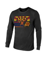 Men's Majestic Threads Black Phoenix Suns City and State Tri-Blend Long Sleeve T-shirt