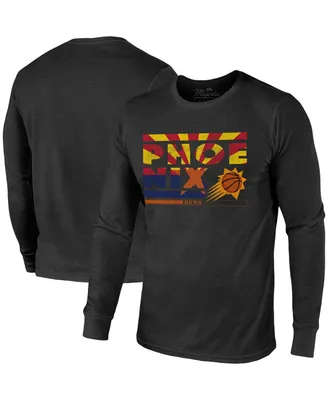 Men's Majestic Threads Black Phoenix Suns City and State Tri-Blend Long Sleeve T-shirt