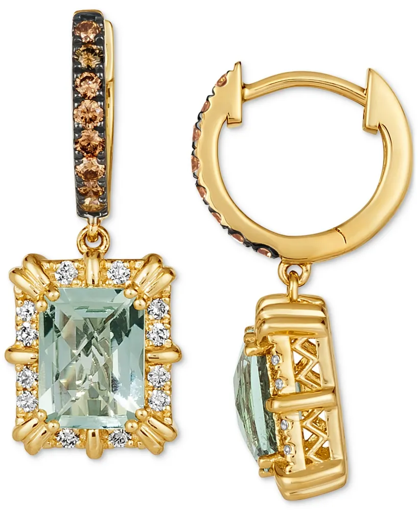 Le Vian Mint Julep Quartz (2-3/8 ct. t.w.) & Diamond (1/2 ct. t.w.) Drop Earrings in 14k Gold