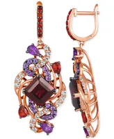 Le Vian Crazy Collection Multi-Gemstone Cluster Drop Earrings (9 ct. t.w.) in 14k Rose Gold