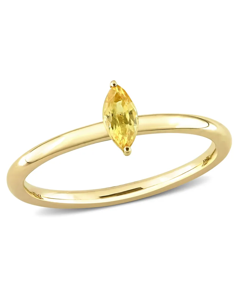 Marquise-Cut Yellow Sapphire (1/3 ct. t.w.) Stackable Ring 10K Gold