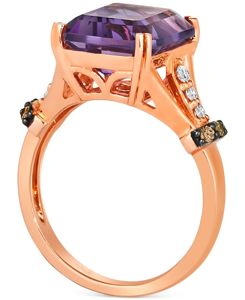 Le Vian Grape Amethyst (5-1/4 ct. t.w.) & Diamond (1/5 ct. t.w.) Ring in 14k Rose Gold