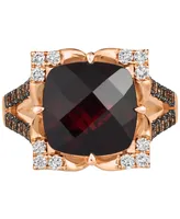 Le Vian Pomegranate Garnet (5-1/4 ct. t.w.) & Diamond (5/8 ct. t.w.) Statement Ring in 14k Rose Gold