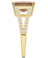 Macy's Morganite and Diamond Accent Ring 14K Yellow Gold