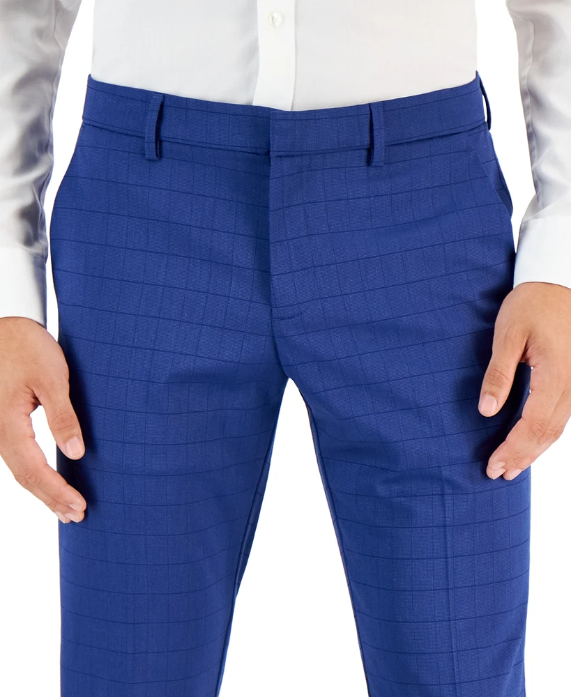 Perry Ellis Portfolio Men's Slim-Fit Tonal Check Dress Pants