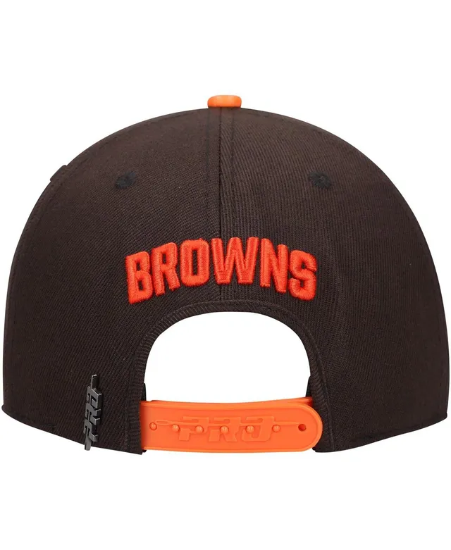 Men's Pro Standard Brown Cleveland Browns Stacked Snapback Hat