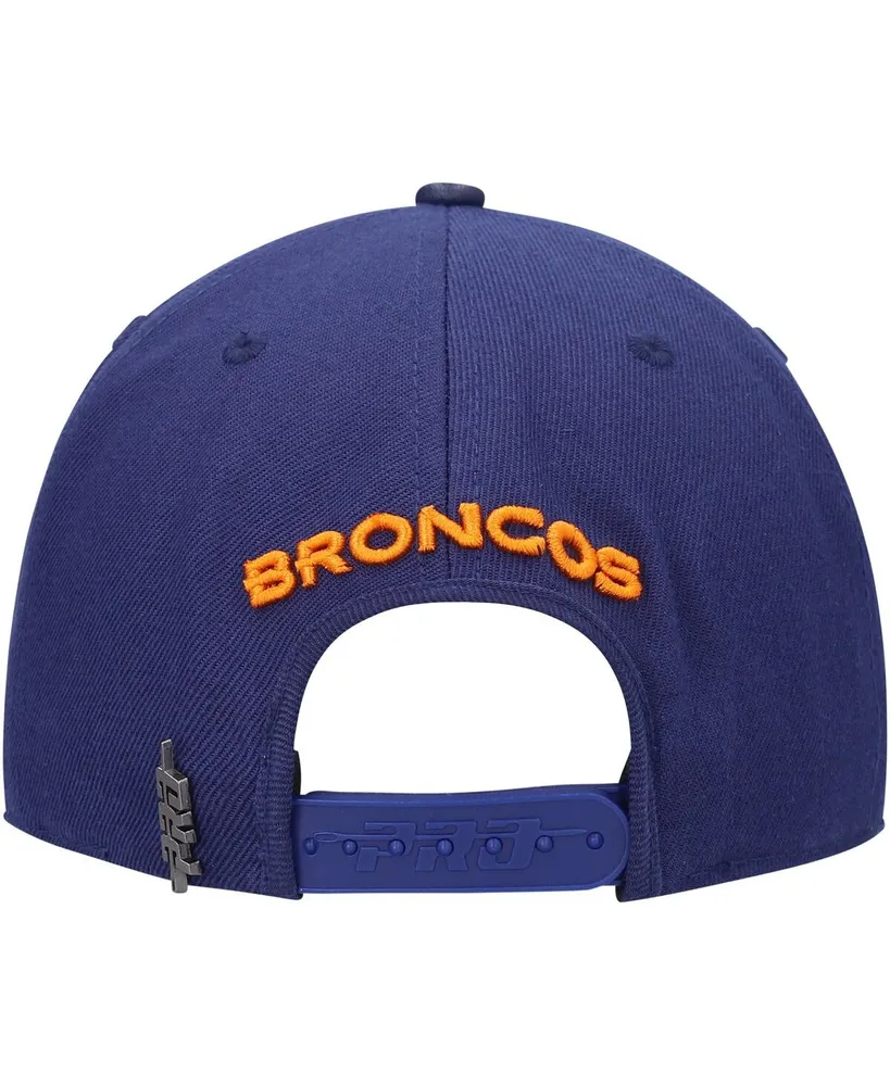 Men's Pro Standard Navy Denver Broncos Stacked Snapback Hat