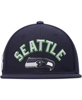 Men's Pro Standard College Navy Seattle Seahawks Stacked Snapback Hat