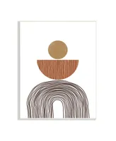 Stupell Industries Boho Shapes Stacked Abstract Round Curves Brown White Art, 10" x 15" - Multi