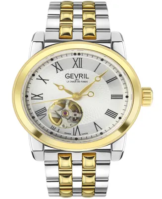 Gevril Men's Madison Swiss Automatic Two-Tone Stainless Steel Bracelet Watch 39mm - Silver