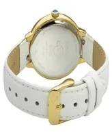 Gevril Women's Rome Swiss Quartz White Genuine Leather Strap Watch 36mm - Gold