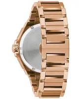 Bulova Men's Precisionist High Performance Quartz Diamond (1/20 ct. t.w.) Rose Gold-Tone Stainless Steel Bracelet Watch 47mm - Rose Gold