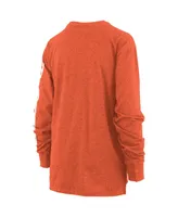 Women's Pressbox Orange Clemson Tigers Plus Size Two-Hit Canyon Long Sleeve T-shirt