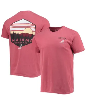 Men's Crimson Alabama Tide Landscape Shield Comfort Colors T-shirt