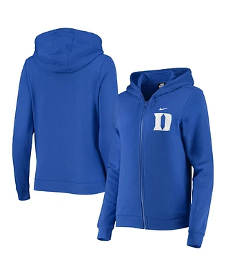 Women's Nike Royal Duke Blue Devils Varsity Fleece Full-Zip Hoodie