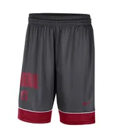 Men's Nike Charcoal and Crimson Stanford Cardinal Fast Break Shorts