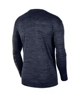 Men's Nike Navy West Virginia Mountaineers Velocity Legend Team Performance Long Sleeve T-shirt