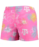 Men's Foco Pink Texas A&M Aggies Neon Floral Swim Trunks