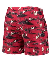 Men's Foco Red Maryland Terrapins Island Palm Swim Trunks