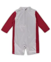 Infant Unisex Gray and Crimson Alabama Tide Wave Runner Wetsuit