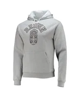 Men's League Collegiate Wear Heathered Gray Brown Bears Seal Neuvo Essential Fleece Pullover Hoodie