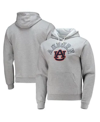 Men's League Collegiate Wear Heathered Gray Auburn Tigers Seal Neuvo Essential Fleece Pullover Hoodie
